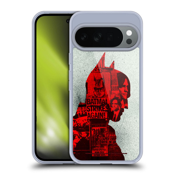 The Batman Neo-Noir Graphics Collage Soft Gel Case for Google Pixel 10
