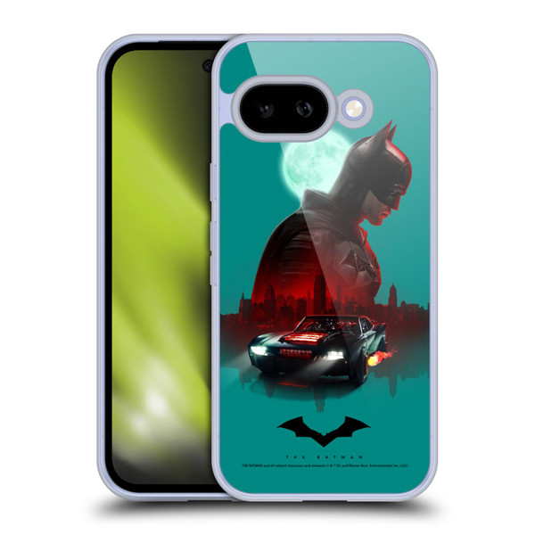 The Batman Neo-Noir Graphics Gotham Batmobile Soft Gel Case for Google Pixel 9A