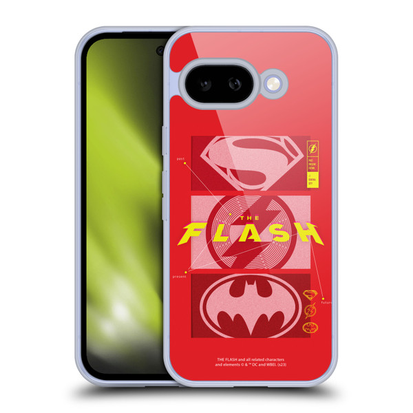 The Flash 2023 Graphics Superhero Logos Soft Gel Case for Google Pixel 9A