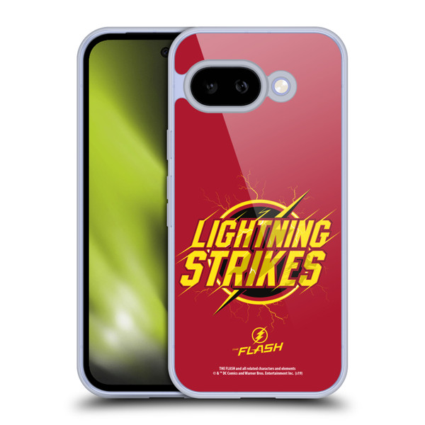 The Flash TV Series Graphics Lightning Strikes Soft Gel Case for Google Pixel 9A