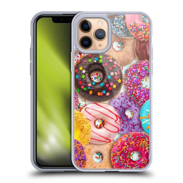 Aimee Stewart Colourful Sweets Donut Noms Soft Gel Case for Apple iPhone 11 Pro