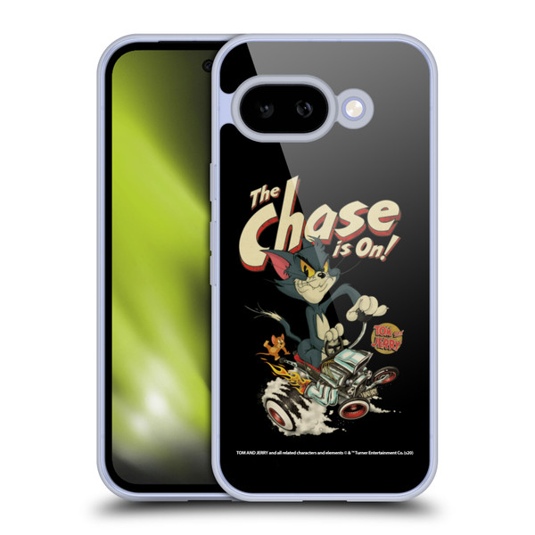 Tom and Jerry Typography Art The Chase Is On Soft Gel Case for Google Pixel 9A