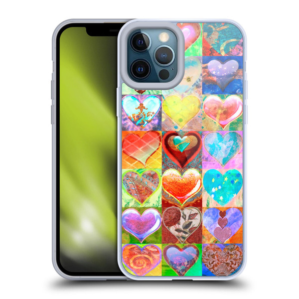 Aimee Stewart Colourful Sweets Hearts Grid Soft Gel Case for Apple iPhone 12 Pro Max