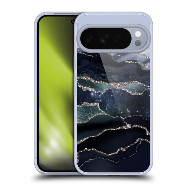 UtArt Dark Night Marble Silver Midnight Sky Soft Gel Case for Google Pixel 10 Pro XL
