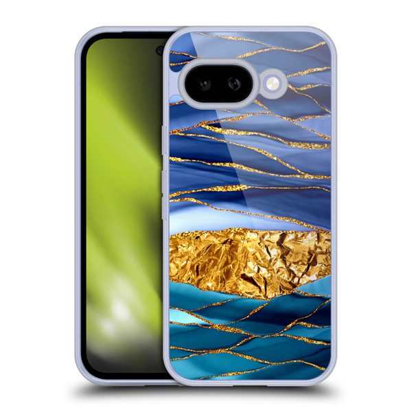 UtArt Dark Night Marble Golden Seas Soft Gel Case for Google Pixel 9A