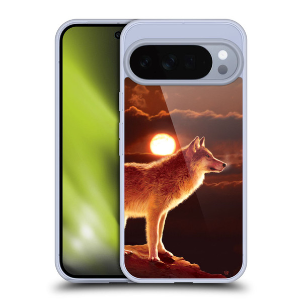Vincent Hie Animals Sunset Wolf Soft Gel Case for Google Pixel 10 Pro XL