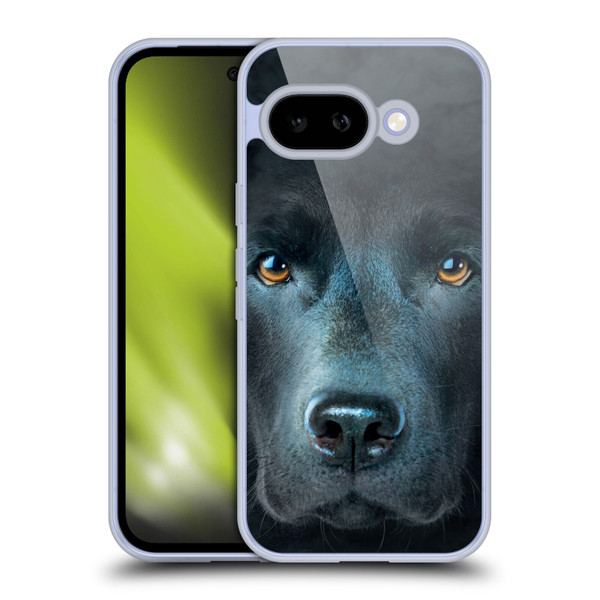 Vincent Hie Big Face Dogs Black Labrador Soft Gel Case for Google Pixel 9A