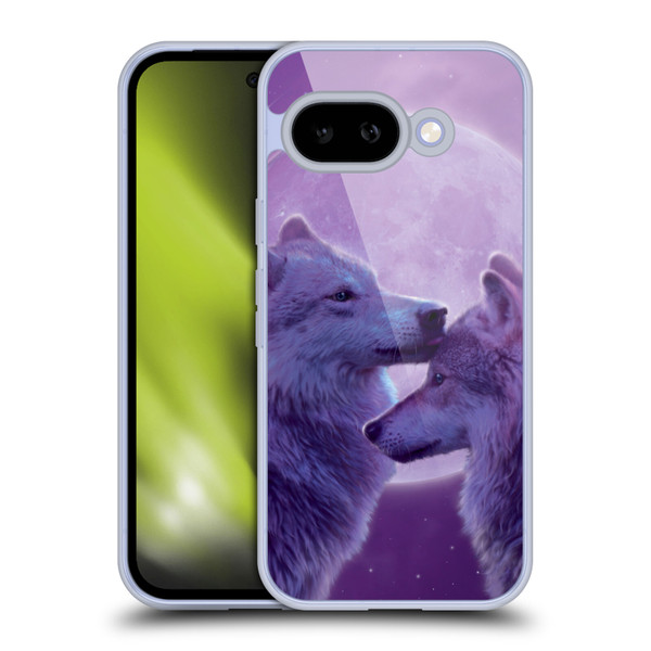 Vincent Hie Canidae Loving Wolves Soft Gel Case for Google Pixel 9A