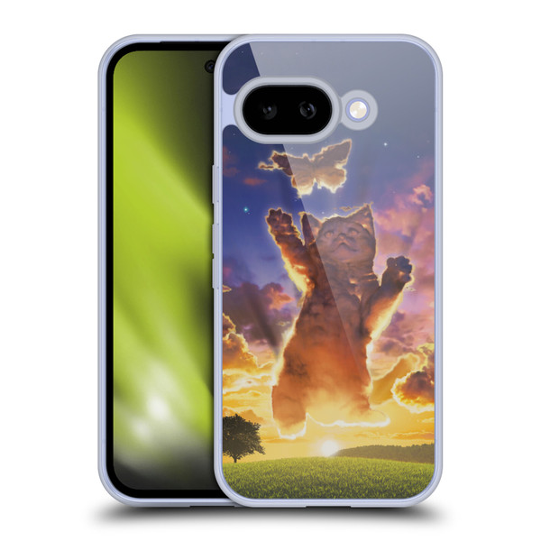 Vincent Hie Felidae Cloud Kitten Sunset Soft Gel Case for Google Pixel 9A