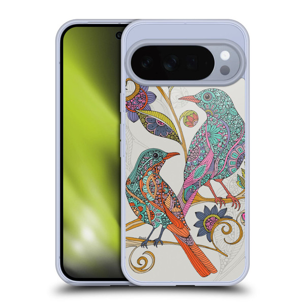 Valentina Birds Spring Flower Doodle Soft Gel Case for Google Pixel 10 Pro XL