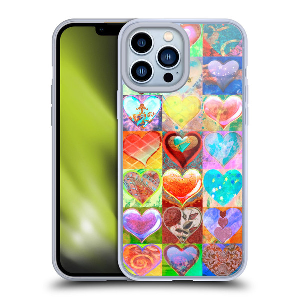 Aimee Stewart Colourful Sweets Hearts Grid Soft Gel Case for Apple iPhone 13 Pro Max