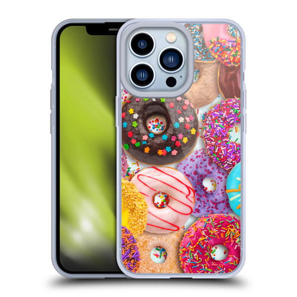 Aimee Stewart Colourful Sweets Donut Noms Soft Gel Case for Apple iPhone 13 Pro