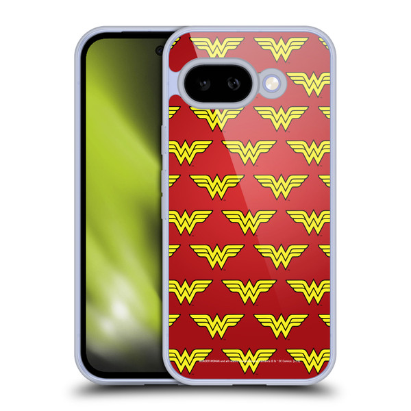 Wonder Woman DC Comics Logos Pattern Soft Gel Case for Google Pixel 9A
