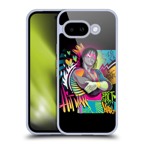 WWE Bret Hart Neon Art Soft Gel Case for Google Pixel 9A