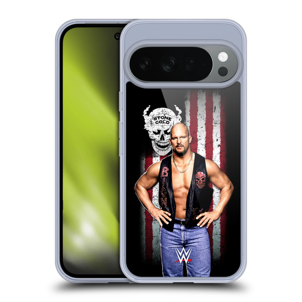 WWE American Flag Superstars Stone Cold Steve Austin Soft Gel Case for Google Pixel 10