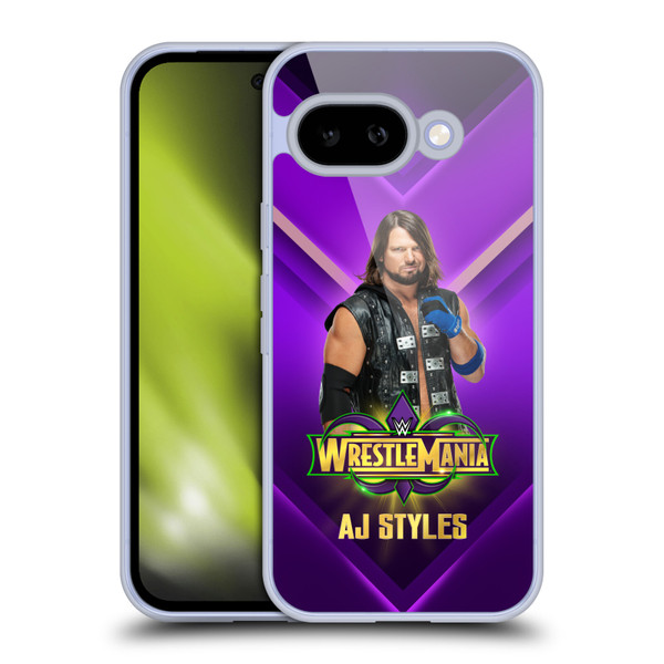 WWE Wrestlemania 34 Superstars AJ Styles Soft Gel Case for Google Pixel 9A
