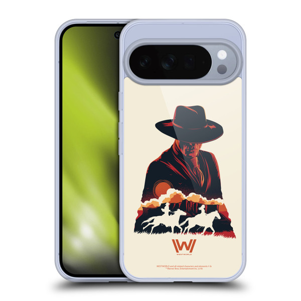 Westworld Graphics Man In Black Soft Gel Case for Google Pixel 10 Pro XL