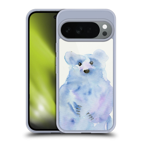 Wyanne Animals 2 Blue Watercolour Bear Soft Gel Case for Google Pixel 10