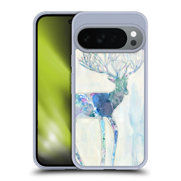 Wyanne Animals 2 Watercolour Blue Deer Soft Gel Case for Google Pixel 10