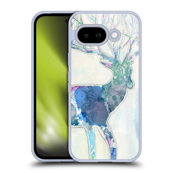 Wyanne Animals 2 Watercolour Blue Deer Soft Gel Case for Google Pixel 9A