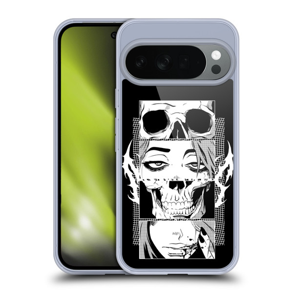 Zombie Makeout Club Art Skull Collage Soft Gel Case for Google Pixel 10