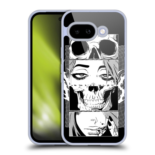 Zombie Makeout Club Art Skull Collage Soft Gel Case for Google Pixel 9A