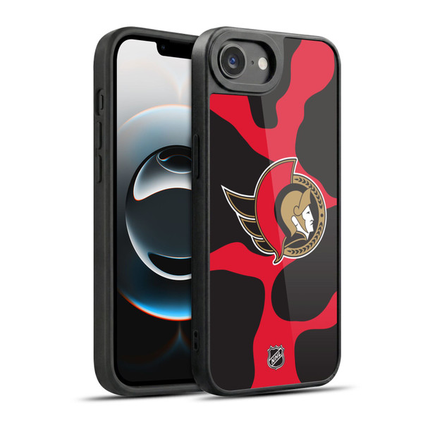 NHL Ottawa Senators Cow Pattern Gel Armour Case For Apple iPhone 16e / Apple iPhone 17e