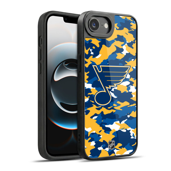 NHL St Louis Blues Camouflage Gel Armour Case For Apple iPhone 16e / Apple iPhone 17e