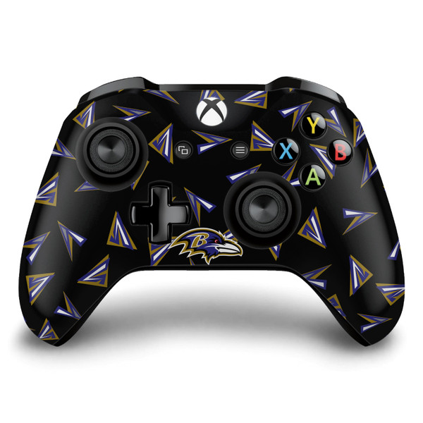 NFL Baltimore Ravens Geometric Pattern Vinyl Sticker Skin Decal Cover for Microsoft Xbox One S / X Controller