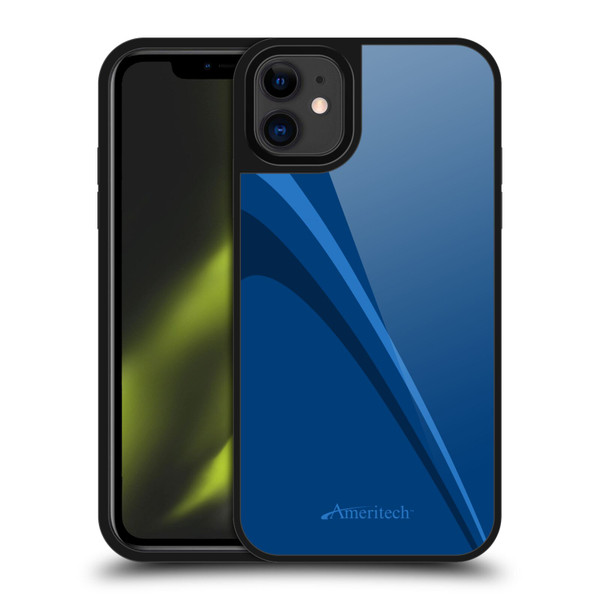Ameritech Graphics Blue Mono Lines Gel Armour Case For Apple iPhone 11