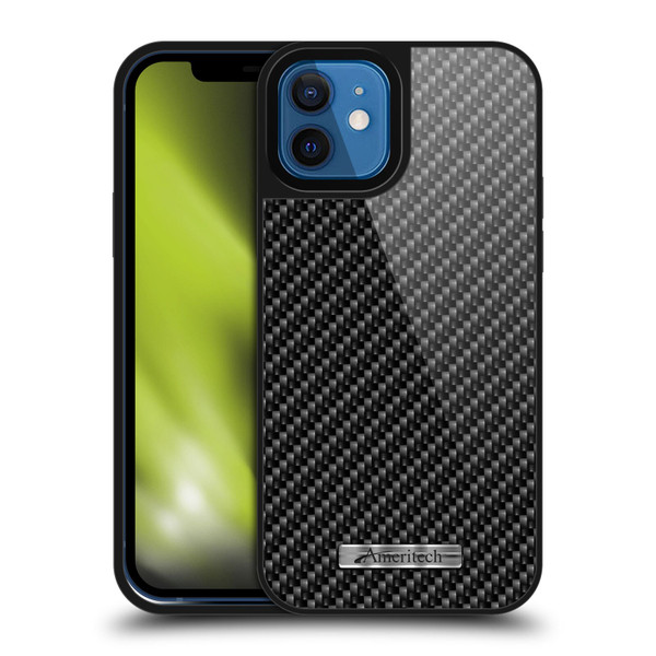 Ameritech Graphics Carbon Fiber Print Gel Armour Case For Apple iPhone 12 / iPhone 12 Pro