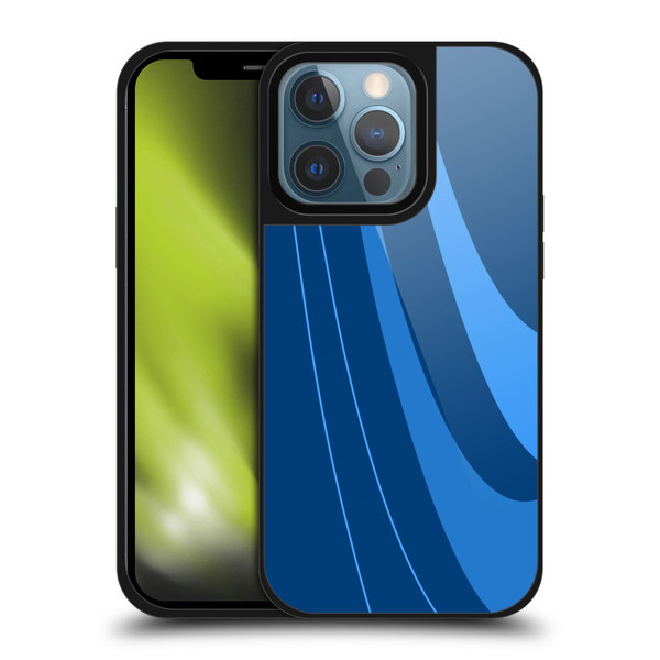 Ameritech Graphics Blue Mono Swirl Gel Armour Case For Apple iPhone 13 Pro
