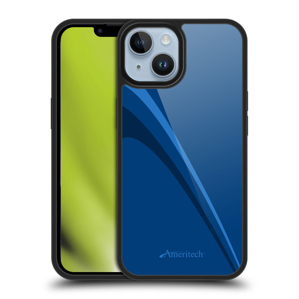 Ameritech Graphics Blue Mono Lines Gel Armour Case For Apple iPhone 14
