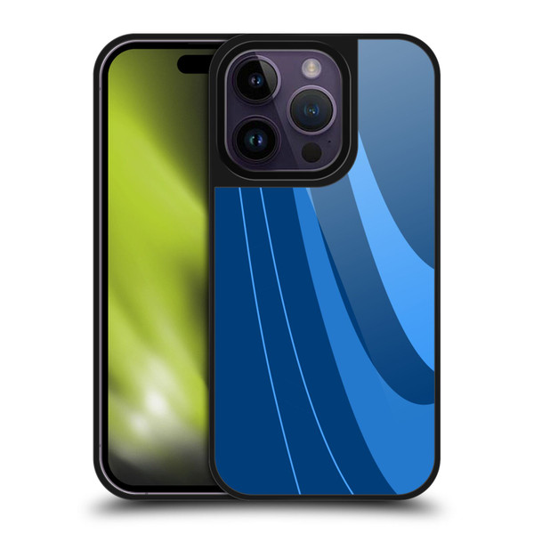 Ameritech Graphics Blue Mono Swirl Gel Armour Case For Apple iPhone 14 Pro