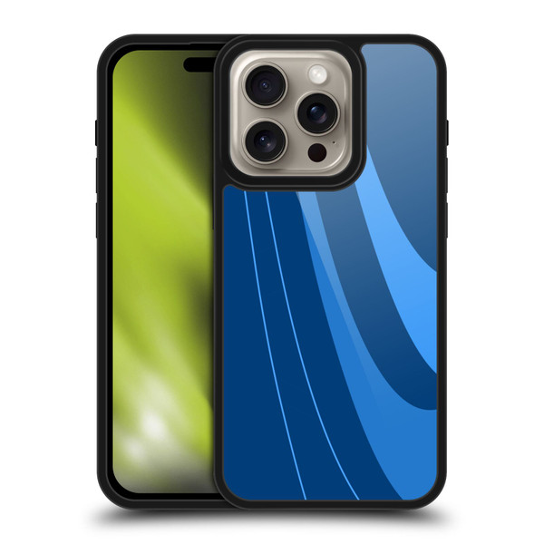 Ameritech Graphics Blue Mono Swirl Gel Armour Case For Apple iPhone 16 Pro