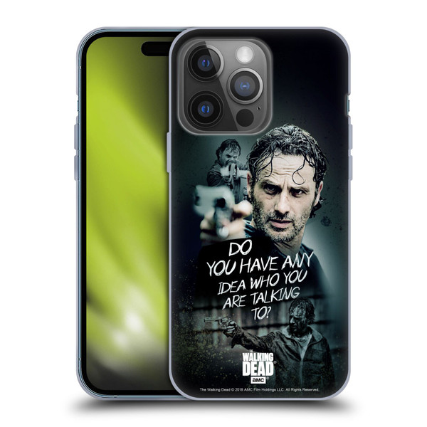 AMC The Walking Dead Rick Grimes Legacy Question Soft Gel Case for Apple iPhone 14 Pro
