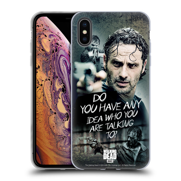 AMC The Walking Dead Rick Grimes Legacy Question Soft Gel Case for Apple iPhone XS Max