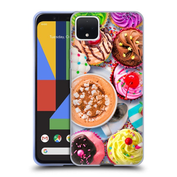 Aimee Stewart Colourful Sweets Cupcakes And Cocoa Soft Gel Case for Google Pixel 4 XL