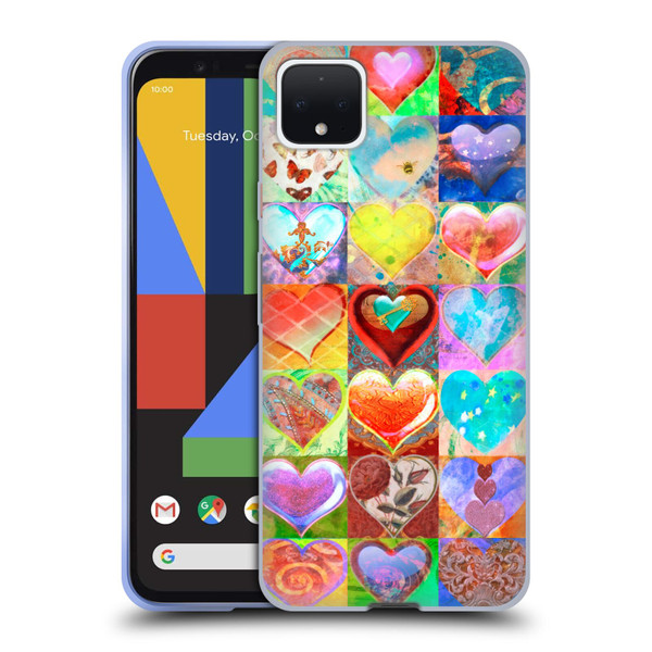 Aimee Stewart Colourful Sweets Hearts Grid Soft Gel Case for Google Pixel 4 XL