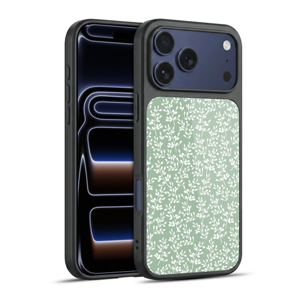 Anis Illustration Mix Pattern Tiny Leaves Green Gel Armour Case For Apple iPhone 17 Pro Max