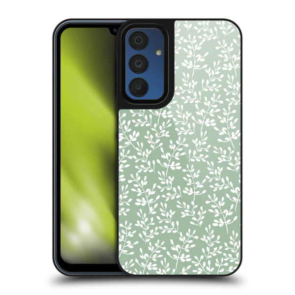 Anis Illustration Mix Pattern Tiny Leaves Green Gel Armour Case For Samsung Galaxy A15