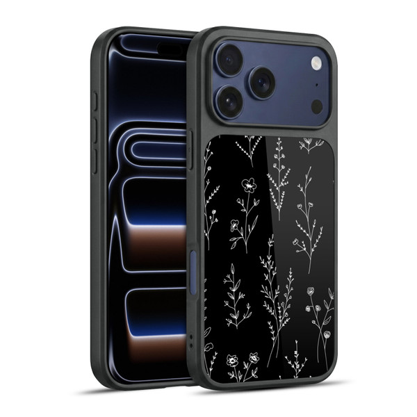 Anis Illustration Wildflowers Black Gel Armour Case For Apple iPhone 17 Pro Max