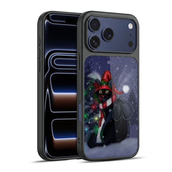 Ash Evans Black Cats Yuletide Cheer Gel Armour Case For Apple iPhone 17 Pro Max