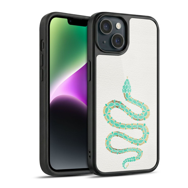 Cat Coquillette Animals Snake Mint Gel Armour Case For Apple iPhone 14