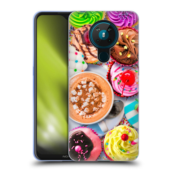 Aimee Stewart Colourful Sweets Cupcakes And Cocoa Soft Gel Case for Nokia 5.3