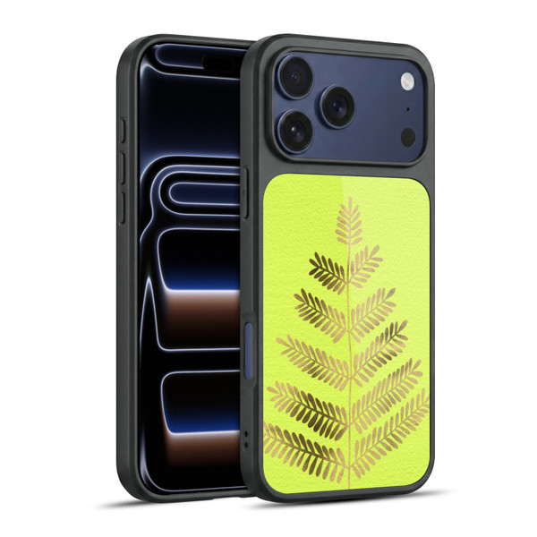 Cat Coquillette Nature Leaflets Yellow Gel Armour Case For Apple iPhone 17 Pro Max