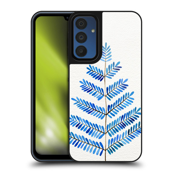 Cat Coquillette Nature Leaflets Blue Gel Armour Case For Samsung Galaxy A15