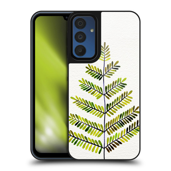 Cat Coquillette Nature Leaflets Green Gel Armour Case For Samsung Galaxy A15