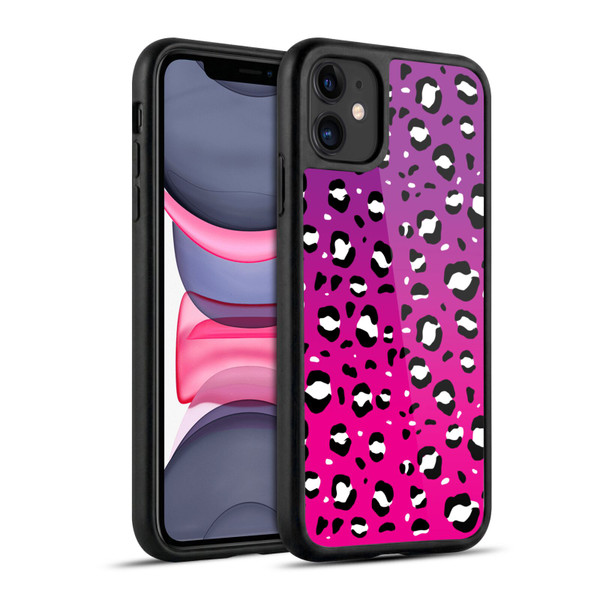 Grace Illustration Animal Prints Pink Leopard Gel Armour Case For Apple iPhone 11