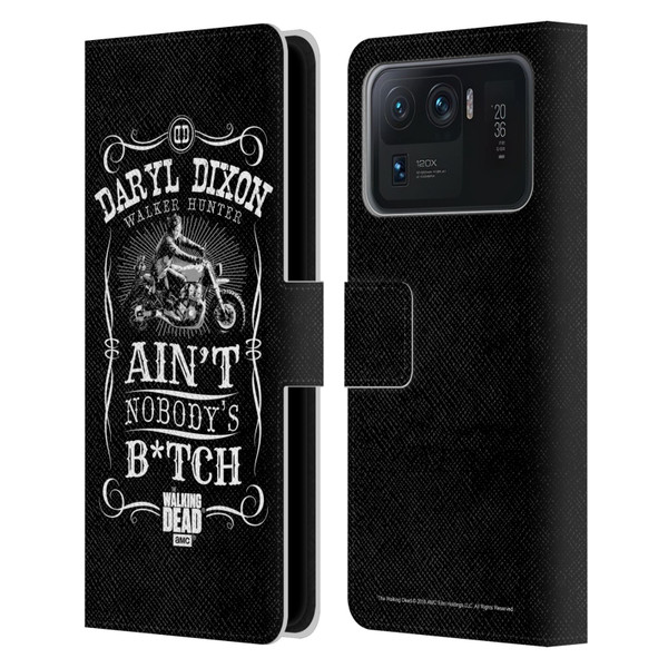 AMC The Walking Dead Daryl Dixon Biker Art Motorcycle Black White Leather Book Wallet Case Cover For Xiaomi Mi 11 Ultra
